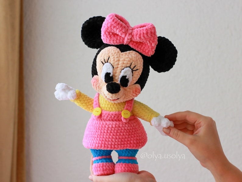 Crochet pattern Mr. and Ms. Mouse Junior PDF Cotton & Plush stuffed toy easy amigurumi baby toy image 7