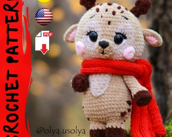Crochet Pattern: Christmas Reindeer Amigurumi (PDF)