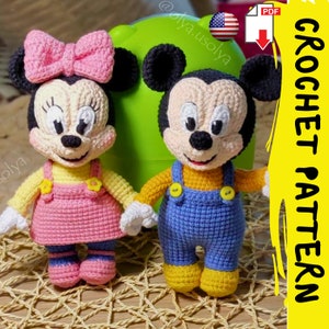 Crochet pattern | Mr. and Ms. Mouse | PDF | ENGLISH | Cotton & Plush stuffed toy | easy amigurumi baby toy