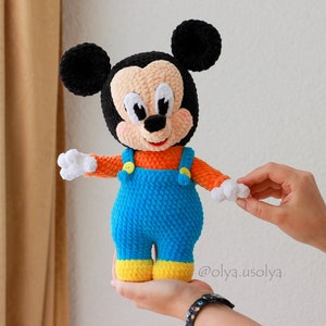 Crochet pattern Mr. and Ms. Mouse Junior PDF Cotton & Plush stuffed toy easy amigurumi baby toy image 6