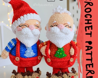 Crochet Pattern: Cozy Santa Claus Amigurumi Toy (PDF)