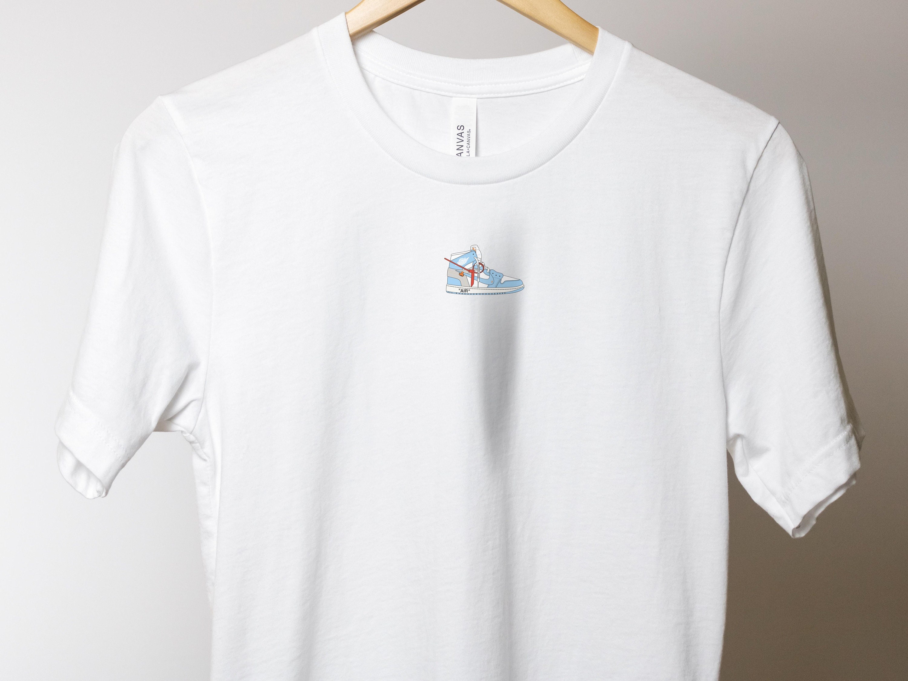 university blue off white shirt