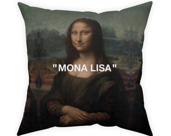 OW Inspired Mona Lisa Art Sneakerhead Pillow Cushion | Hypebeast Decor For Sneaker Lovers | Birthday Gift For Boyfriend, Home Gifts