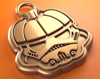 Stormtrooper Pumpkin Necklace Pendant | 3D Print STL File