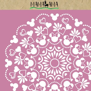 Mandala Disneyworld svg Minnie oren, Magische koninkrijkreis, Verjaardagskaarten svg, Familiecruise, Digitale downloads