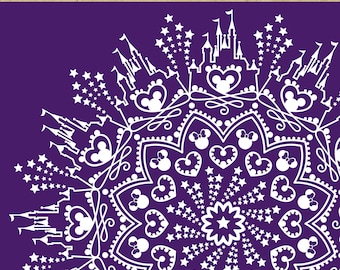 Mandala Disneyworld svg Minnie ears, Magical kingdom castle, Girls trip design, Birthday cards svg, Family cruise, Digital downloads
