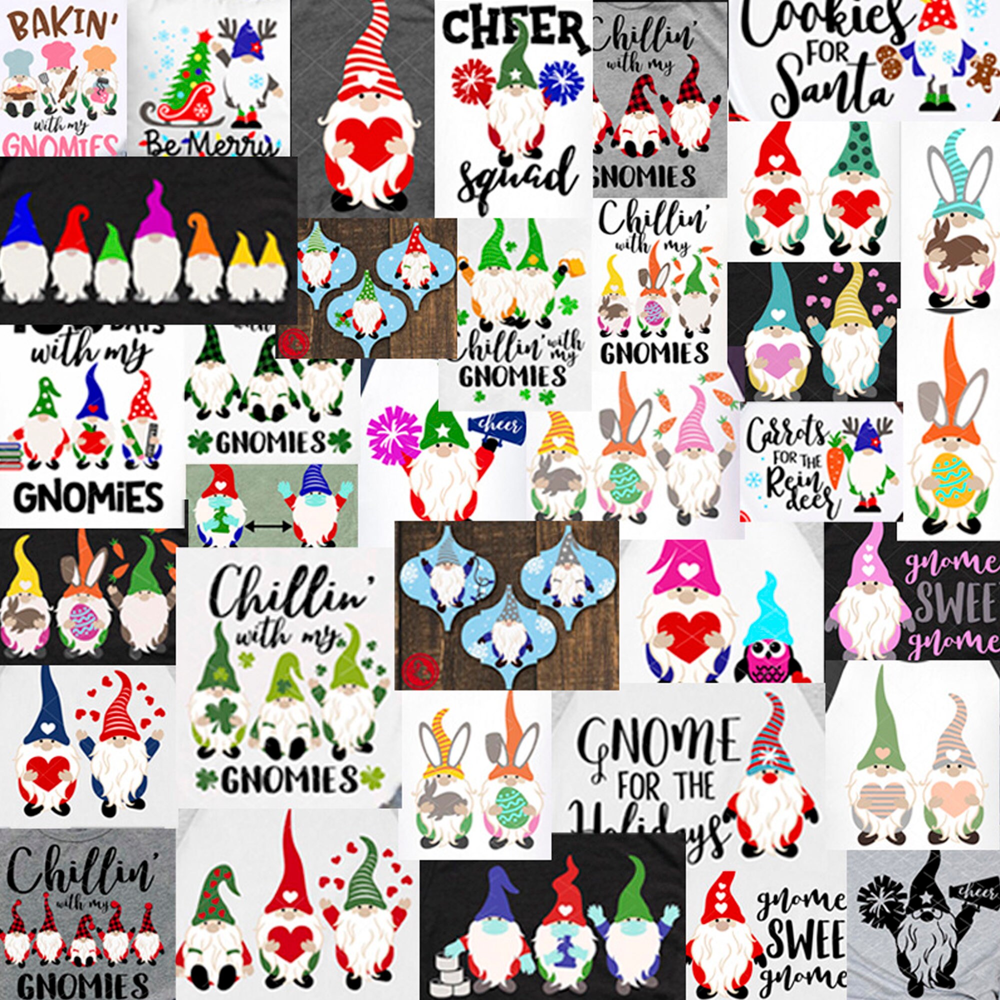 Big Bundle Gnomes SVG & PDF, Gnome Cut File, Best Seller. Cricut Crafts ...