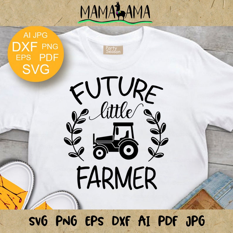 Future Little Farmer Svg File Tractor Png Kids Tshirt Design Etsy