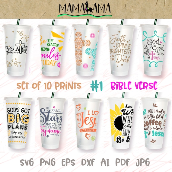 Bundle 24 Oz Cold Cup Wrap Starbucks Tumbler Venti Bible Verse Scripture  Quote Svg Dxf Png File Digital Download - Etsy Denmark
