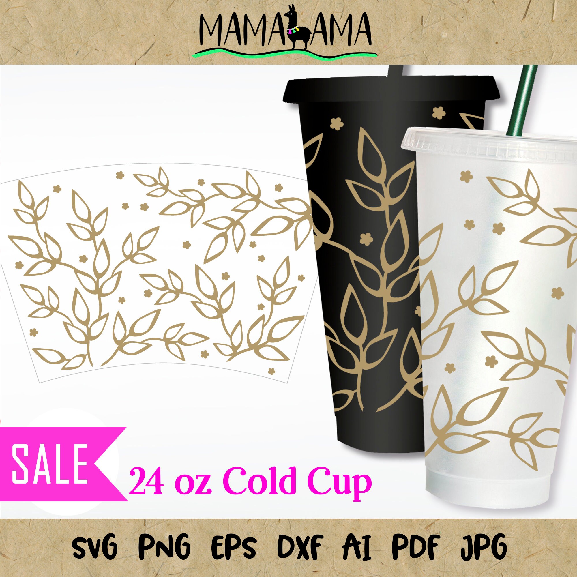 Leaf, 4th July 24oz Venti Cold Cup Wraps Graphic by Nigel Store