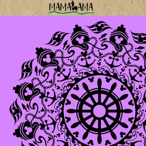 Disneyworld cruise svg Mandala, Magical kingdom, Ship's helm, anchor clipart, Birthday cruise shirts art