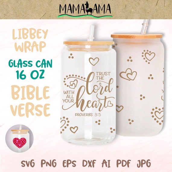 Bible Verse Libbey Glass Tumbler Bible Verse Libbey Glass Tumbler