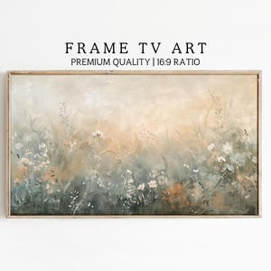 Frame TV Art | Spring Wildflowers | Country Farmhouse Samsung Frame TV Art | Vintage Floral Cottage Art | Muted Wildflower Art