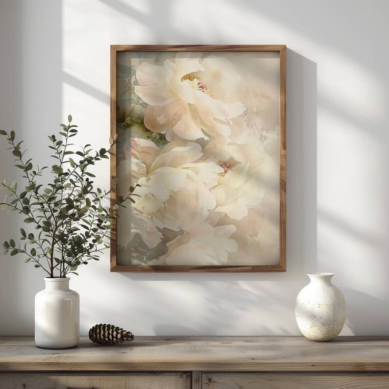 Printable Peonies Art Bundle | Pink Girly Dorm Art | Peonies Bouquet ...