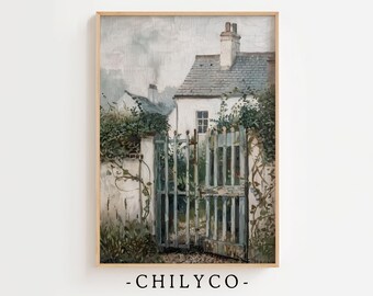Printable Wildflower Garden Painting | Antique Floral Oil Painting | Vintage Spring Cottage Wall Art | Floral Farmhouse Wall Decor