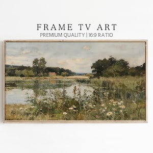 English Countryside Samsung Frame TV Art | Vintage Frame TV Art | Landscape Vintage Painting | Digital Download | Farmhouse Decor