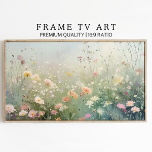 Wildflower Samsung Frame TV Art | Summer Wildflower Screensaver | Spring Country Farmhouse Art | Vintage Cottage TV Art | Antique Floral