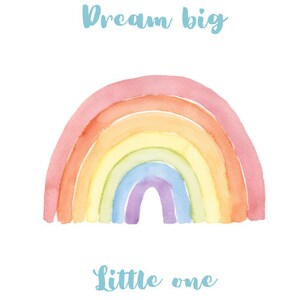 New Baby Gift | Dream Big Little One  | Gift for Newborn Baby Boy Girl | Dream Big Nursery Picture