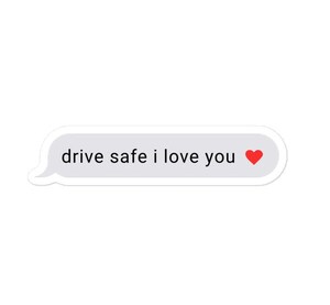Autocollants Rétroviseur “Drive Safe I Love You” – 2 Pièces Argent | PET Adhésif | Rappel Ne Pas Texter En Conduisant