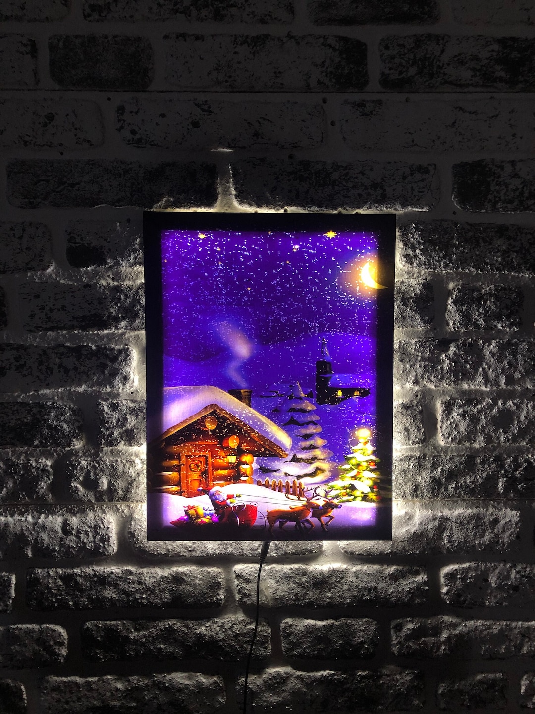 Christmas Led Lighted Canvas Poster Gifts for Him Handmade Etsy UK