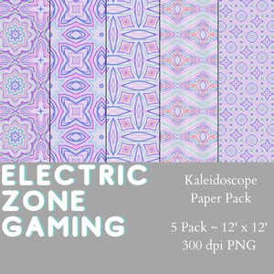 Kaleidoscope Digital Print Paper, Scrapbooking Paper Commercial Use Instant Download