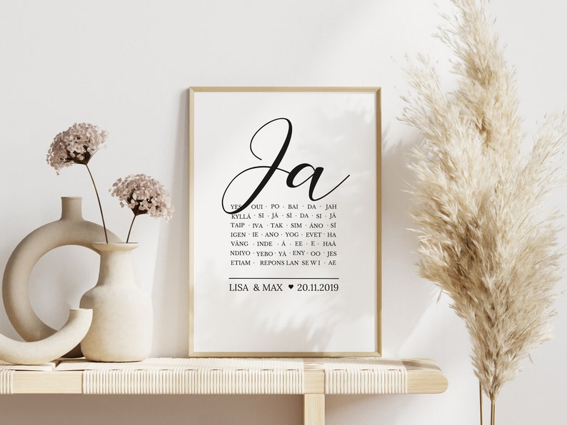 Wedding gift personalized with name date wedding picture yes bride and groom Anniversary Valentine's Day Wedding Anniversary Bachelor Party image 2