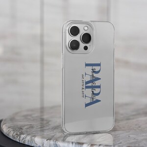 Papa Handyhülle personalisiert Softcase für iPhone 15 14 Pro 13 12 11 XR für Samsung S23 Ultra S22 S21 FE S20 A54 A53 & Pixel 7 6A 6 Pro Bild 4