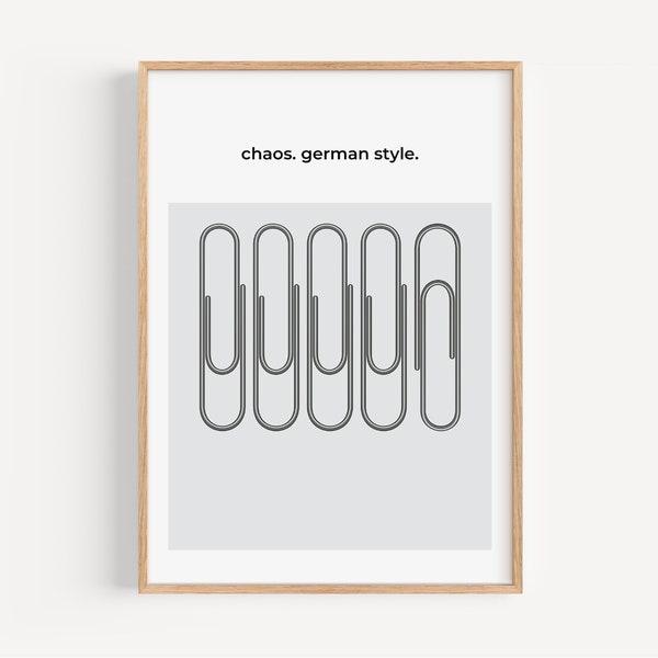 Büro Poster Deko | Geschenk für Kollegen | Homeoffice | Arbeitsplatz | Arbeitszimmer | Mobiles Arbeiten | Chaos German Style