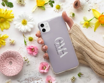 Oma Handyhülle personalisiert | Softcase für iPhone 15 14 Pro 13 12 11 XR | für Samsung S23 Ultra S22 S21 FE S20 A54 A53 & Pixel 7 6A 6 Pro