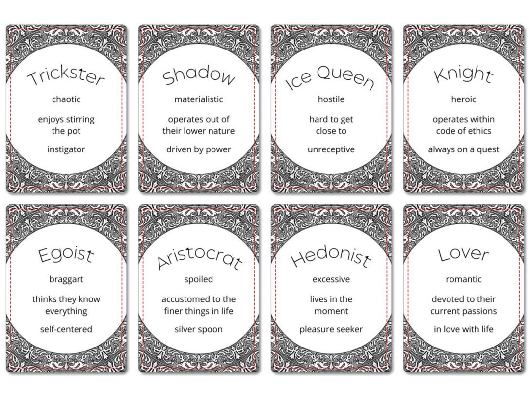 Archetype Writing Deck, Decks for Writers/authors/storytellers, Archetypes, Gifts for Divination