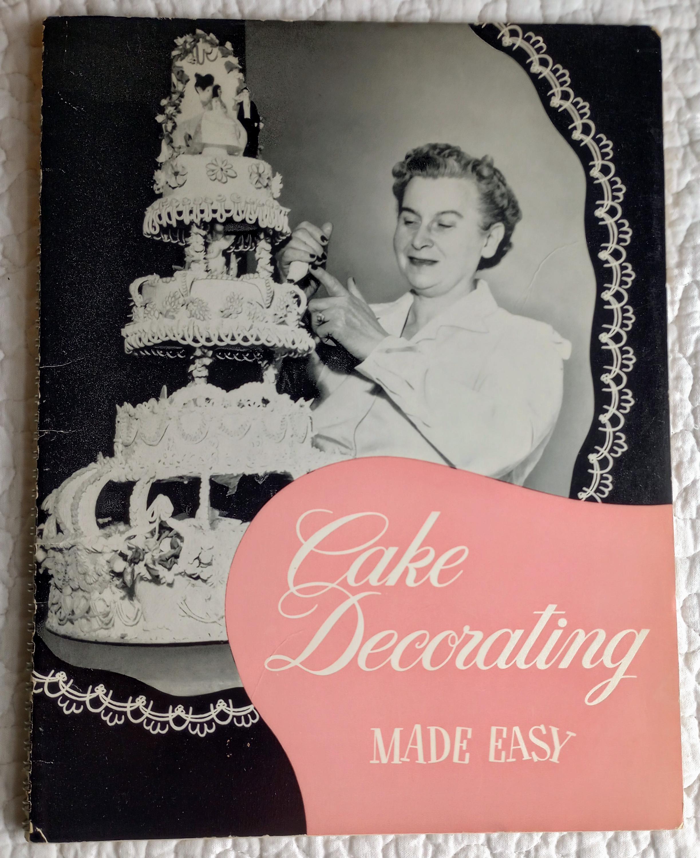 Cake Decorating Made Easy. By Marie Wagner. 1950's instructional book for a cake decorating course. Spiral bound. 9x 11 inches. Rare! Clean.
