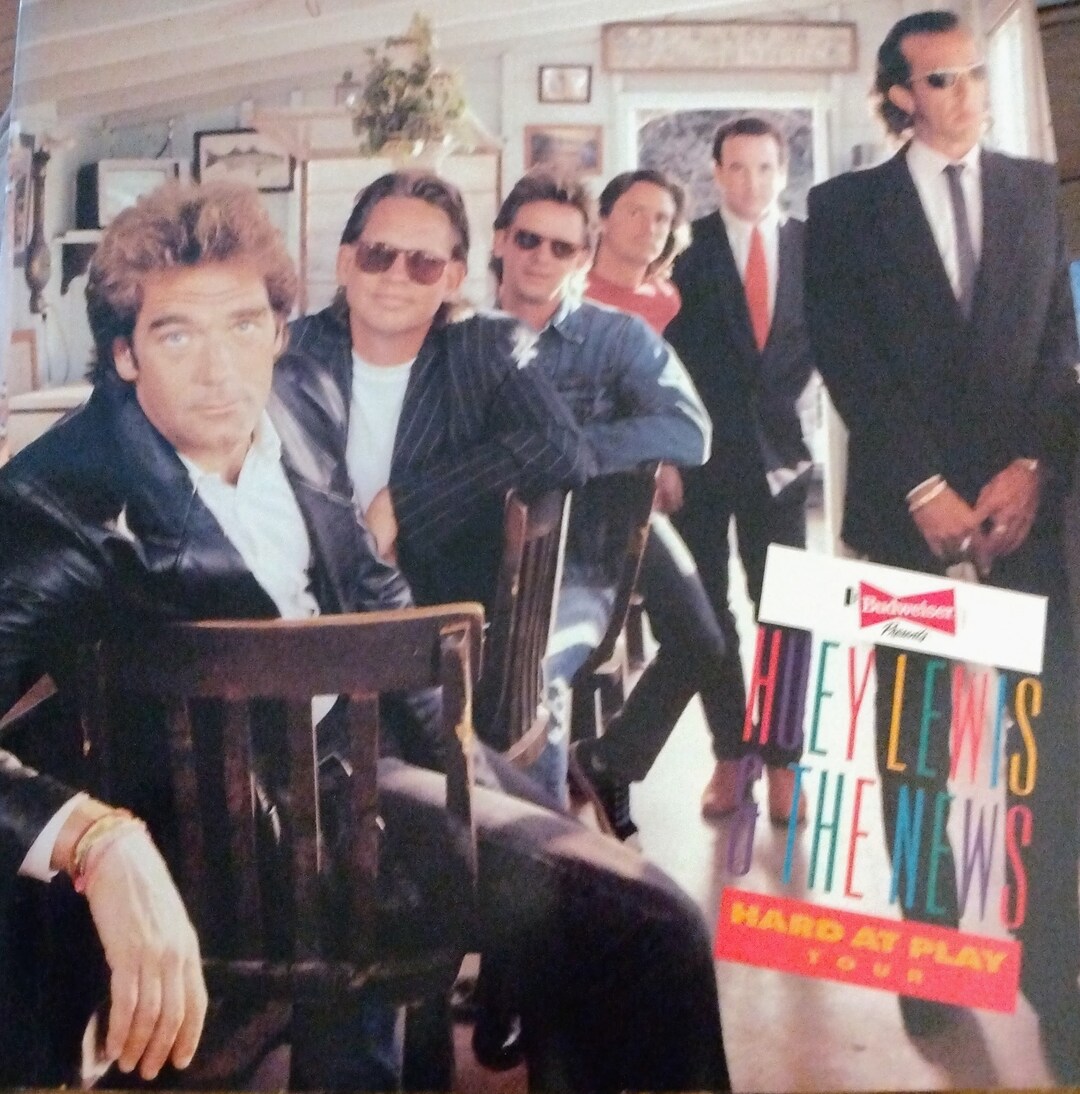 Huey Lewis and the News Hard at Play Tour Program 1991 Excellent