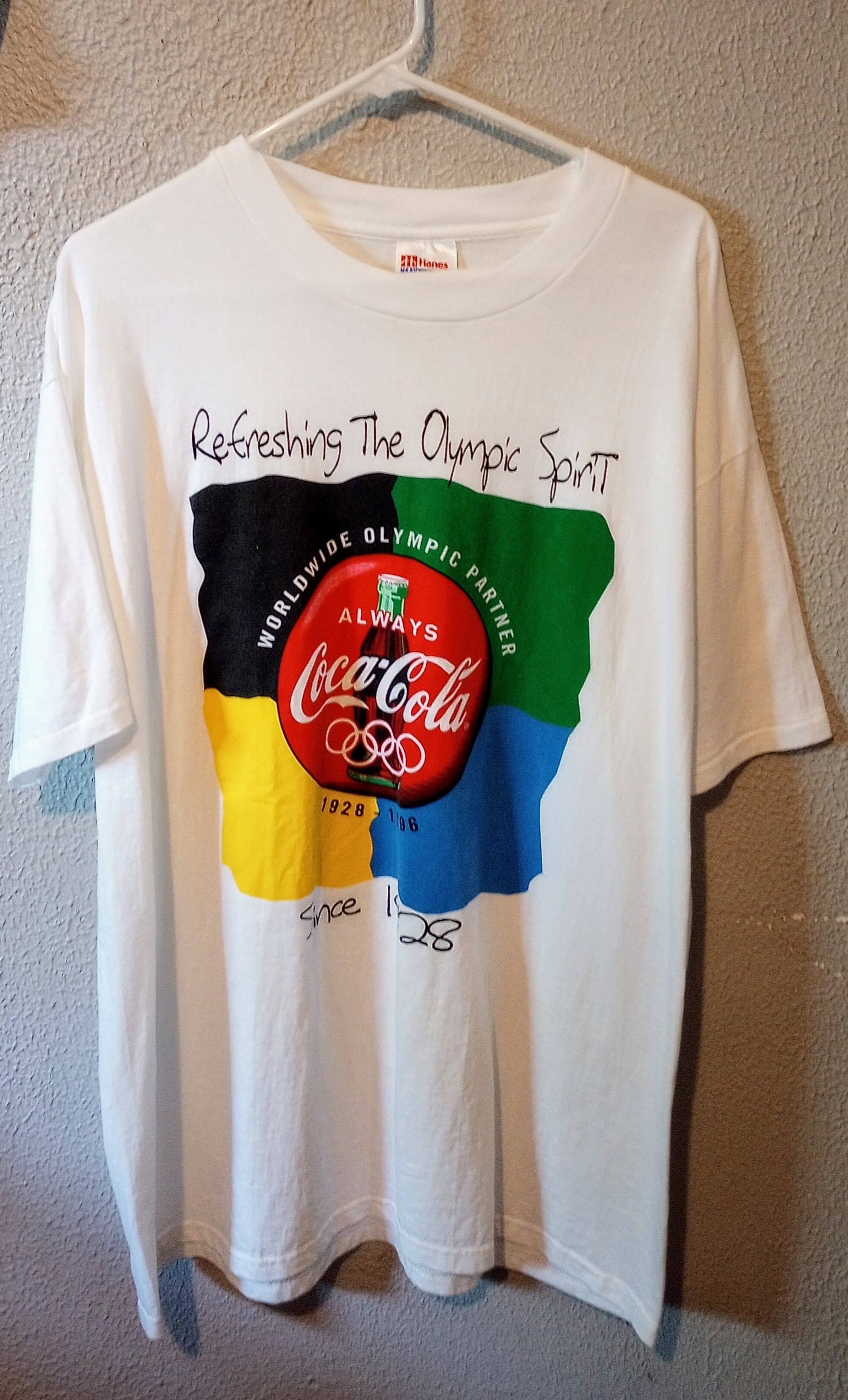 1996 Olympics Coca Cola T-shirt, Hanes Adult XL, USA Made - Etsy