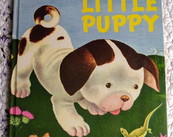 Le petit chiot Poky. Un livre d'or en couleur. c. 1942. Probablement des années 50. 12,75 x 9,5 pouces. Classique pour enfants, excellente condition.