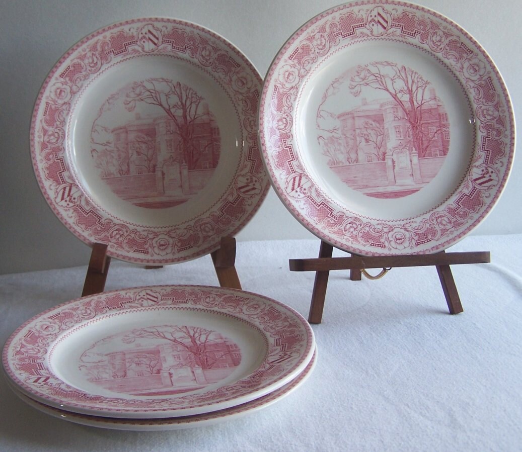 Radcliffe College Wedgwood Plates, Featuring Fay House- 1934
