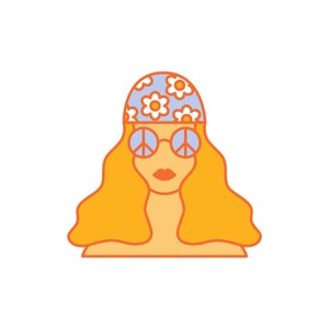 Hippie Girl SVG