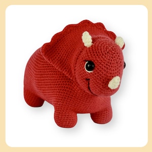 Trixie the Triceratops Low Sew Crochet Pattern