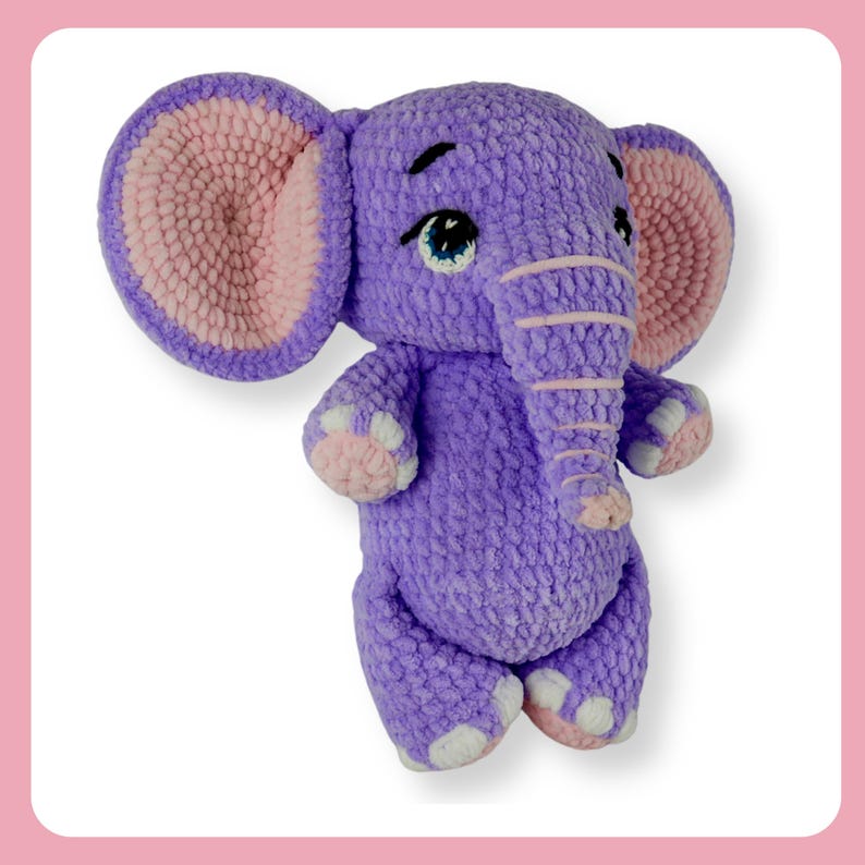 Ellie the Elephant Crochet Pattern | Amigurumi PDF | Beginner Plushie ...