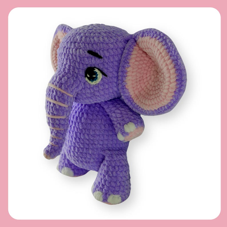 Ellie the Elephant Crochet Pattern | Amigurumi PDF | Beginner Plushie ...