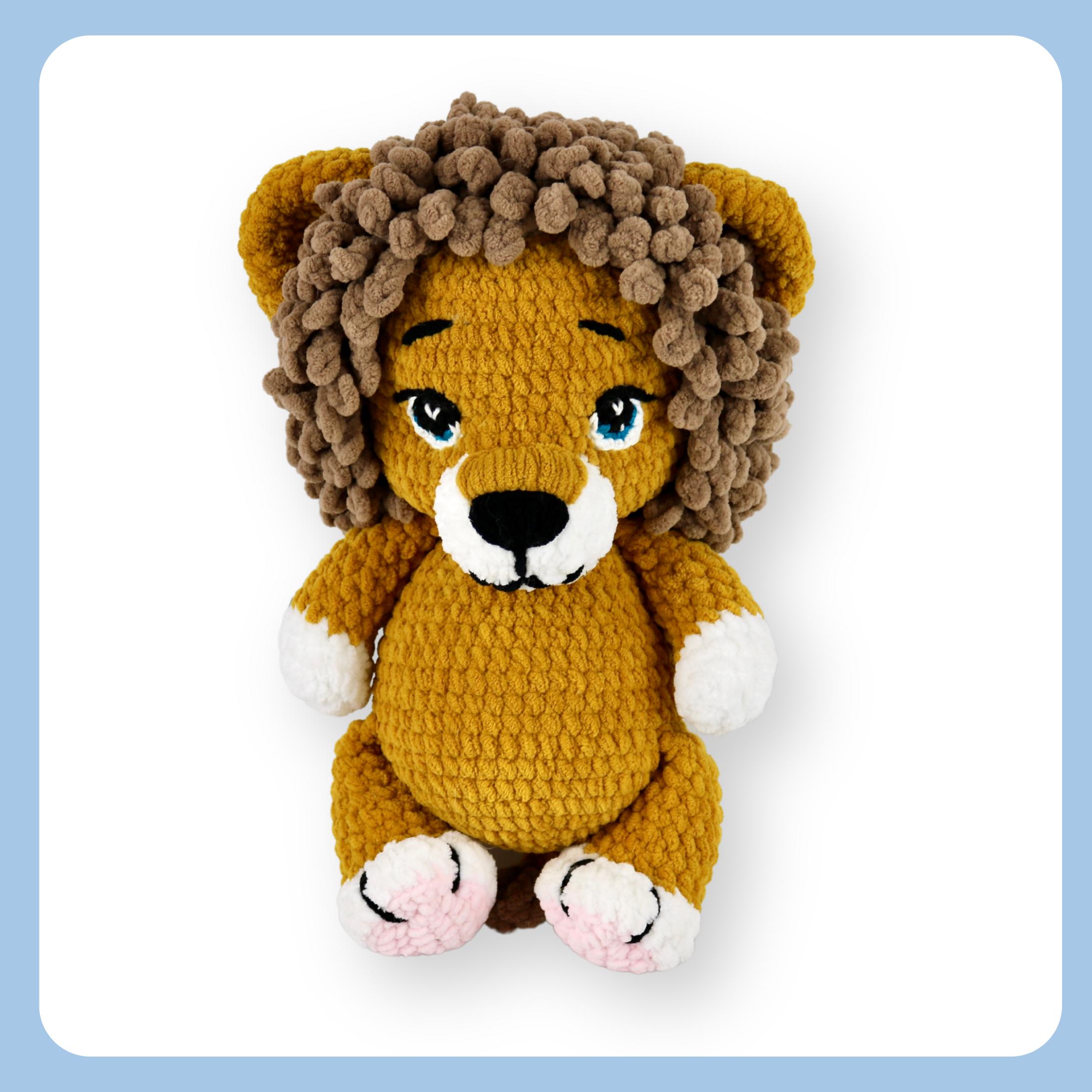 Lenny the Lion Crochet Pattern – Low Sew Plush Amigurumi | Beginner ...