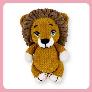 Lenny the Lion Häkelanleitung – Low Sew Plüsch Amigurumi | Anfängerfreundliches PDF mit Foto + Video Tutorial