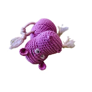 Holly the Hippo Tug of War Dog Toy Crochet Pattern