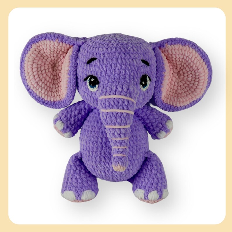 Ellie the Elephant Crochet Pattern | Amigurumi PDF | Beginner Plushie ...
