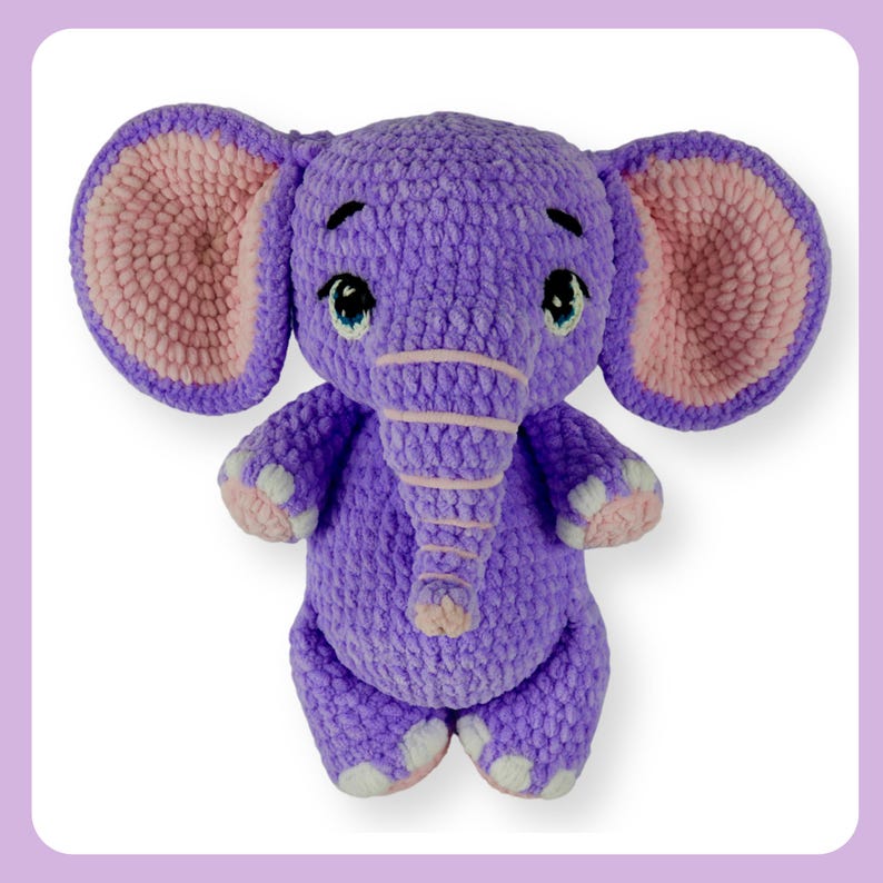 Ellie the Elephant Crochet Pattern | Amigurumi PDF | Beginner Plushie ...