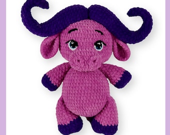 Buffy the Buffalo Häkelanleitung Big Five Amigurumi Plüschtier | Anfängerfreundliches Safari Animal PDF | Stofftier DIY Anleitung
