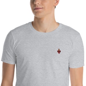 The Sacred Heart | Embroidered Short-Sleeve Unisex T-Shirt