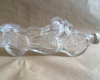 Motorbike chopper shape 200ml glass bottle 1pc crystal decanter home decor Art supplies GLASS PAINTINGS diy creative tool gift holiday