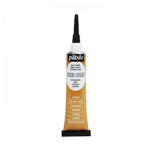 Pebeo Cerne Relief Outliner 20ml VERMEIL GOLD Color Paints Glass art and craft Supplies home DIY project Plexiglas Plastic Ceramic