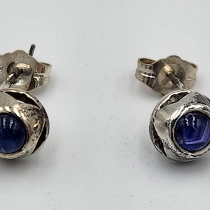 Sterling Silver Sapphire Stud Earrings