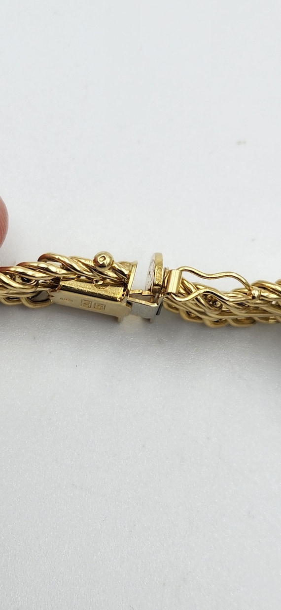 14k Gold 17in Fancy Link Necklace - image 4